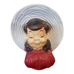 Royal Copley Chinese girl figurine ceramic planter
